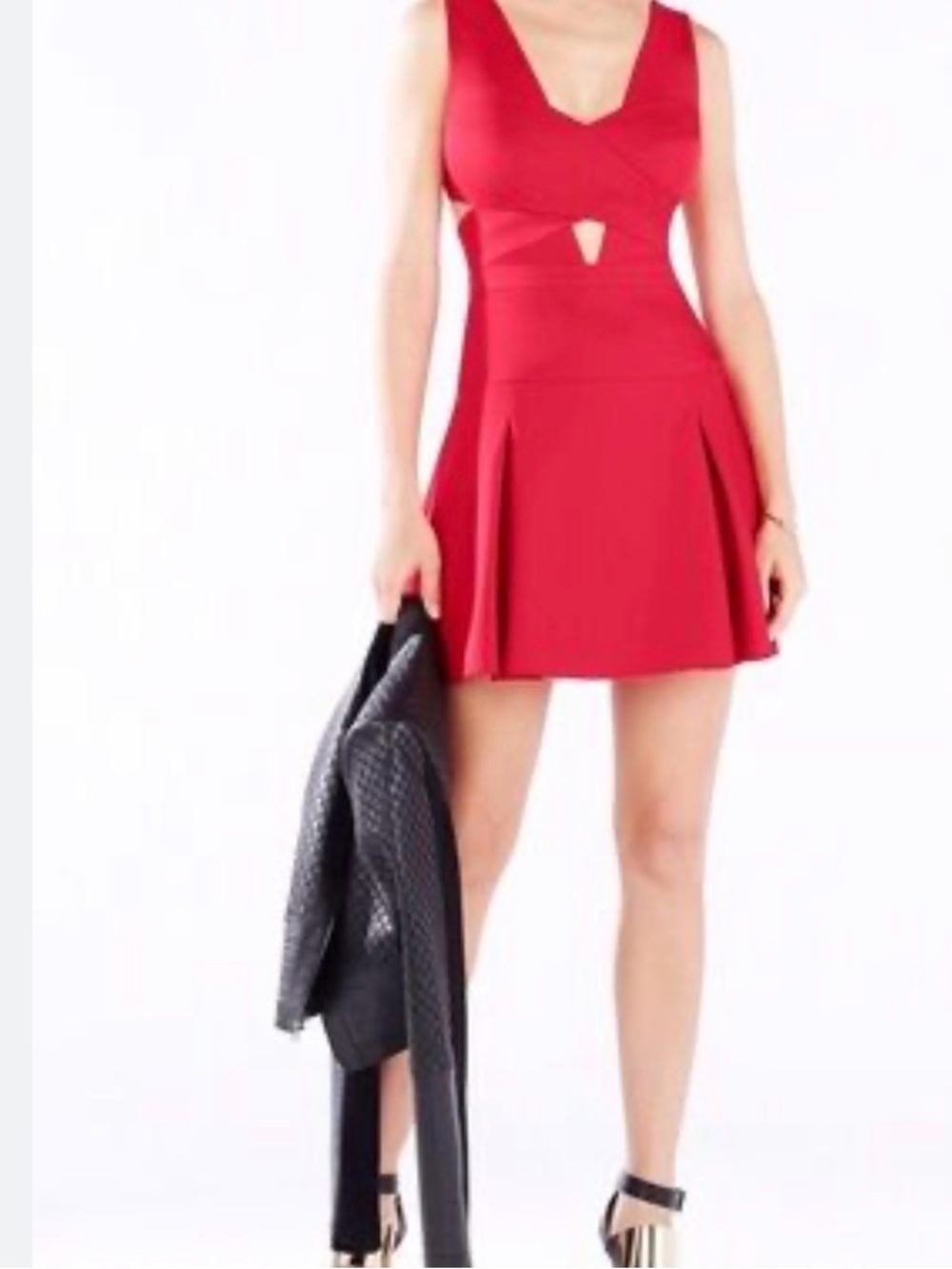 BCBGMaxAzria Vibrant Red Sleeveless Mini Dress